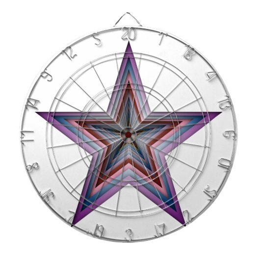 abstracte sterrengeometrische kunst dartbord (Voorkant)