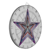 abstracte sterrengeometrische kunst dartbord (Voorkant Links)