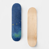 Abstracte sterrenhemel persoonlijk skateboard (Voorkant)