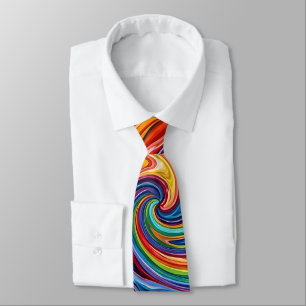 Abstracte sterrenstelsel nevelwerveling regenboog stropdas