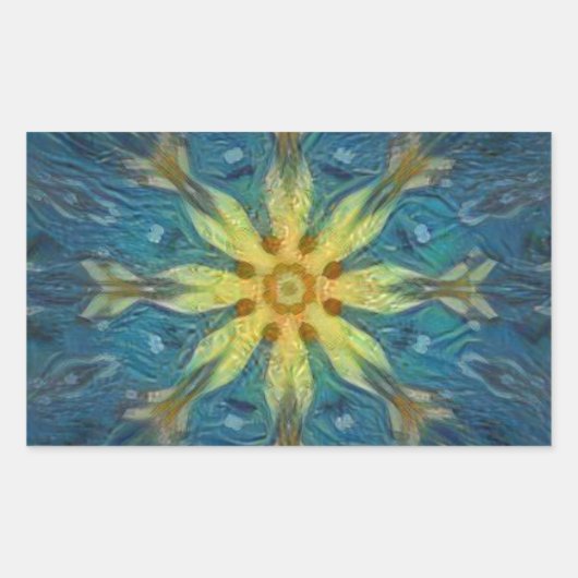 Abstracte sticker onder water (Voorkant)