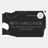 Abstracte Sticker voor zwart-witverpakking (Voorkant)