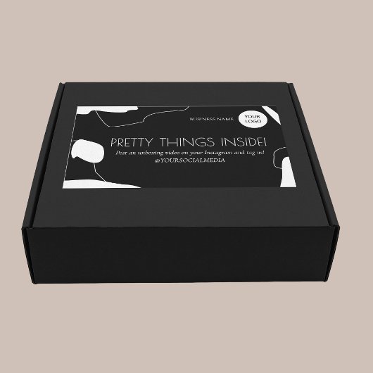 Abstracte Sticker voor zwart-witverpakking