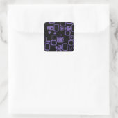 Abstracte Stickers voor zwart, Paars, Violet Retro (Tas)