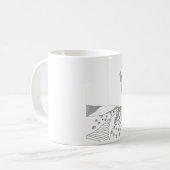 Abstracte stickfigure op maat beker giraffe koffiemok (Voorkant links)