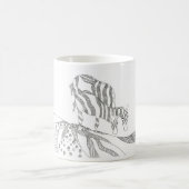 Abstracte stickfigure op maatbeker giraffe koffiemok (Center)