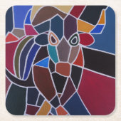 Abstracte stier Schilderij van Alfred Fox Kartonnen Onderzetters (Voorkant)