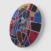 Abstracte stierenschildering door Alfred Fox Grote Klok (Hoek)