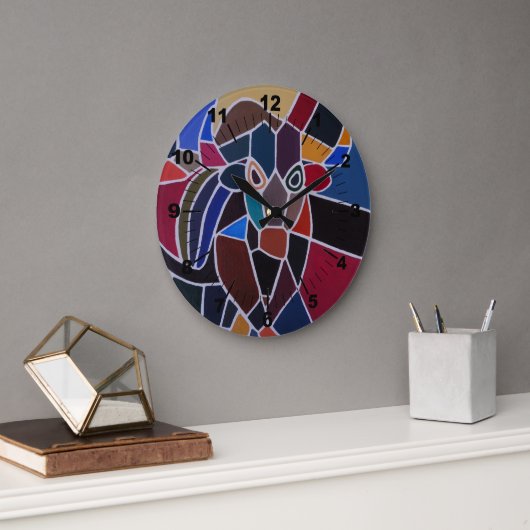 Abstracte stierenschildering door Alfred Fox Grote Klok (Kantoor)
