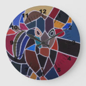 Abstracte stierenschildering door Alfred Fox Grote Klok (Voorkant)
