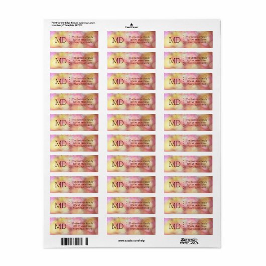 Abstracte stijl etiket (Full Sheet)