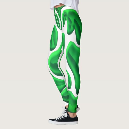Abstracte stijl gecombineerd met digitale kunst in leggings (Links)