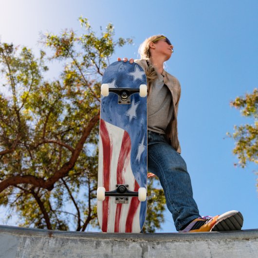 Abstracte stijl spatten Amerikaanse vlag Persoonlijk Skateboard (Buiten 1)