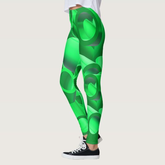Abstracte stijl van 3d-buizen met moderne digitale leggings (Links)
