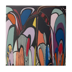 Abstracte stijlSpaanse Tegel Tegeltje