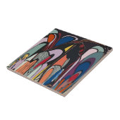 Abstracte stijlSpaanse Tegel Tegeltje (Zijkant)