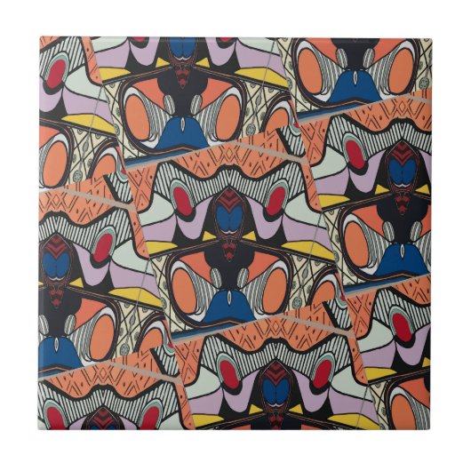 Abstracte stijlSpaanse Tegel Tegeltje (Voorkant)
