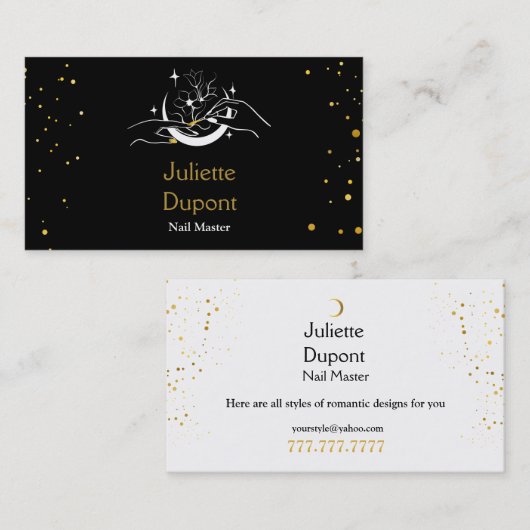 Abstracte stijlvolle bus met schrijfkundigen visitekaartje (Voorkant / Achterkant)