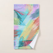 Abstracte stijlvolle pasta-kleuren bad handdoek (Handdoek)