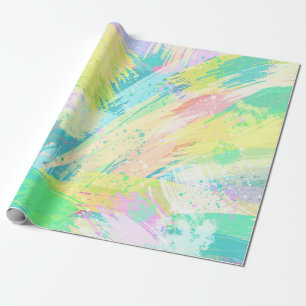 Abstracte stijlvolle pasta-kleuren cadeaupapier