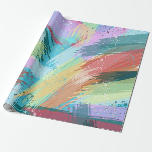 Abstracte stijlvolle pasta-kleuren cadeaupapier (Uitgerold)