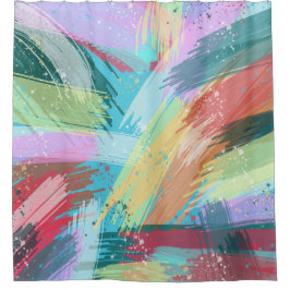 Abstracte stijlvolle pasta-kleuren douchegordijn