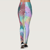 Abstracte stijlvolle pasta-kleuren leggings (Achterkant)