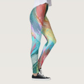 Abstracte stijlvolle pasta-kleuren leggings (Rechts)