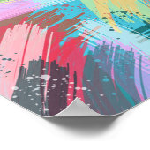 Abstracte stijlvolle pasta-kleuren poster (Hoek)