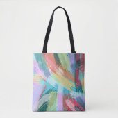 Abstracte stijlvolle pasta-kleuren tote bag (Voorkant)