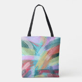 Abstracte stijlvolle pasta-kleuren tote bag (Achterkant)