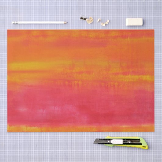 Abstracte stijlvolle roze rode gele kunst tissuepapier (Craft)