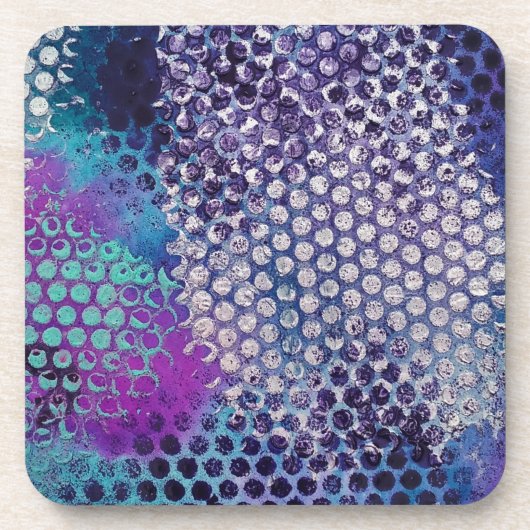 Abstracte Stippen Bier Onderzetter (Voorkant)