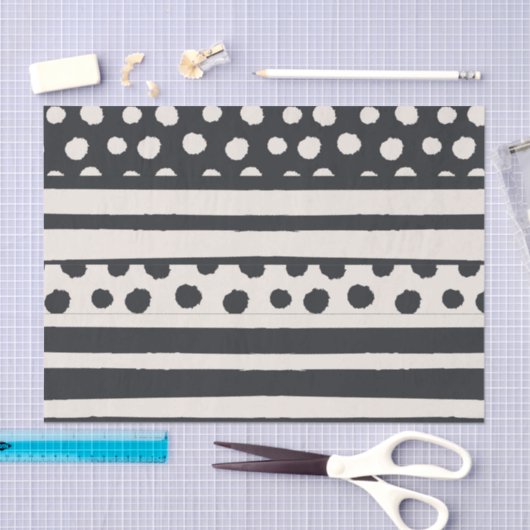 Abstracte Stippen en banden Tissuepapier (Craft)