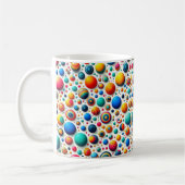 Abstracte Stippen geometrische retro Koffiemok (Links)