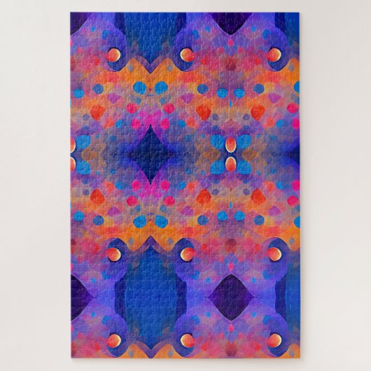 Abstracte stippen met kleurrijke geometrische 1000 legpuzzel (Verticaal)