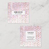 Abstracte stippen op noodlijdende neutrale minimal vierkante visitekaartje (Voorkant / Achterkant)