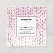 Abstracte stippen op noodlijdende neutrale minimal vierkante visitekaartje (Achterkant)