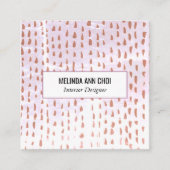 Abstracte stippen op noodlijdende neutrale minimal vierkante visitekaartje (Voorkant)