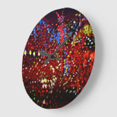 Abstracte Stippen Schilderen Liefde Ronde Wandklok (Hoek)