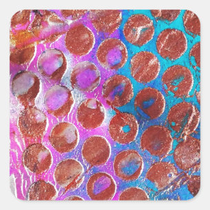Abstracte Stippen Vierkante Sticker