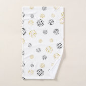 Abstracte stippen voor zwart en goud bad handdoek (Handdoek)