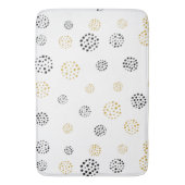 Abstracte stippen voor zwart en goud badmat (Voorkant Verticaal)