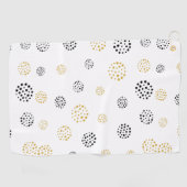 Abstracte stippen voor zwart en goud golfhanddoek (Horizontaal)