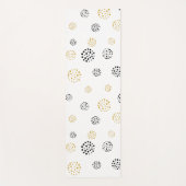 Abstracte stippen voor zwart en goud yogamat (Voorkant)