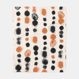 Abstracte stippen: Waterverf geometrie. Fleece Deken