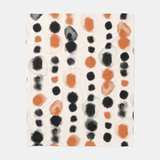 Abstracte stippen: Waterverf geometrie. Fleece Deken (Voorkant)