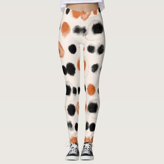 Abstracte stippen: Waterverf geometrie. Leggings (Voorkant)