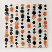 Abstracte stippen: Waterverf geometrie. Legpuzzel (Horizontaal)