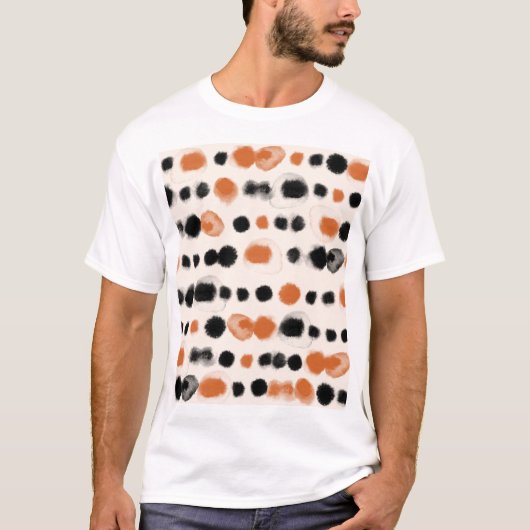 Abstracte stippen: Waterverf geometrie. T-shirt (Voorkant)